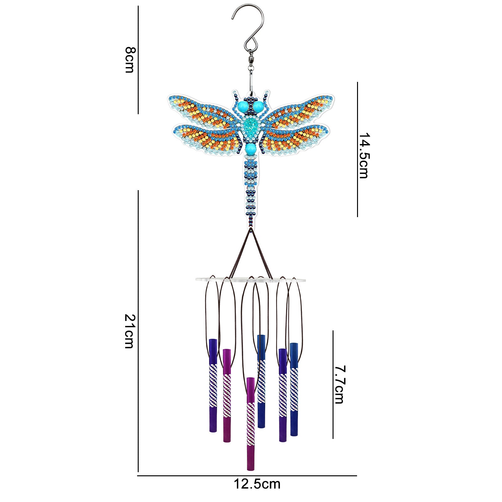 Diamond Painting Wind Chime Pendant DIY Handmade Outdoor Sun Catcher