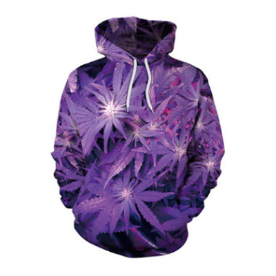 Digital Printing Hooded Polyester Sweater Pullover Plus Size