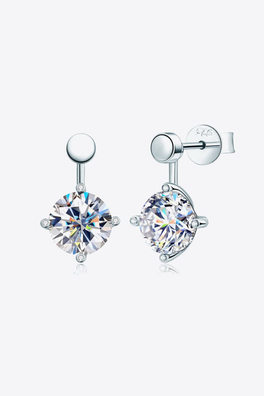 Adored 4 Carat Moissanite Drop Earrings 