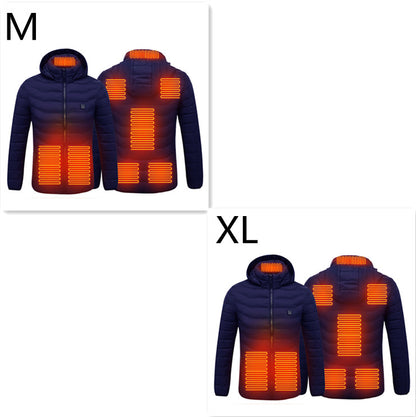 New Heated Jacket Coat USB Electric Jacket Cotton Coat Heater Thermal Clothing Heating Vest Men's Clothes Winter