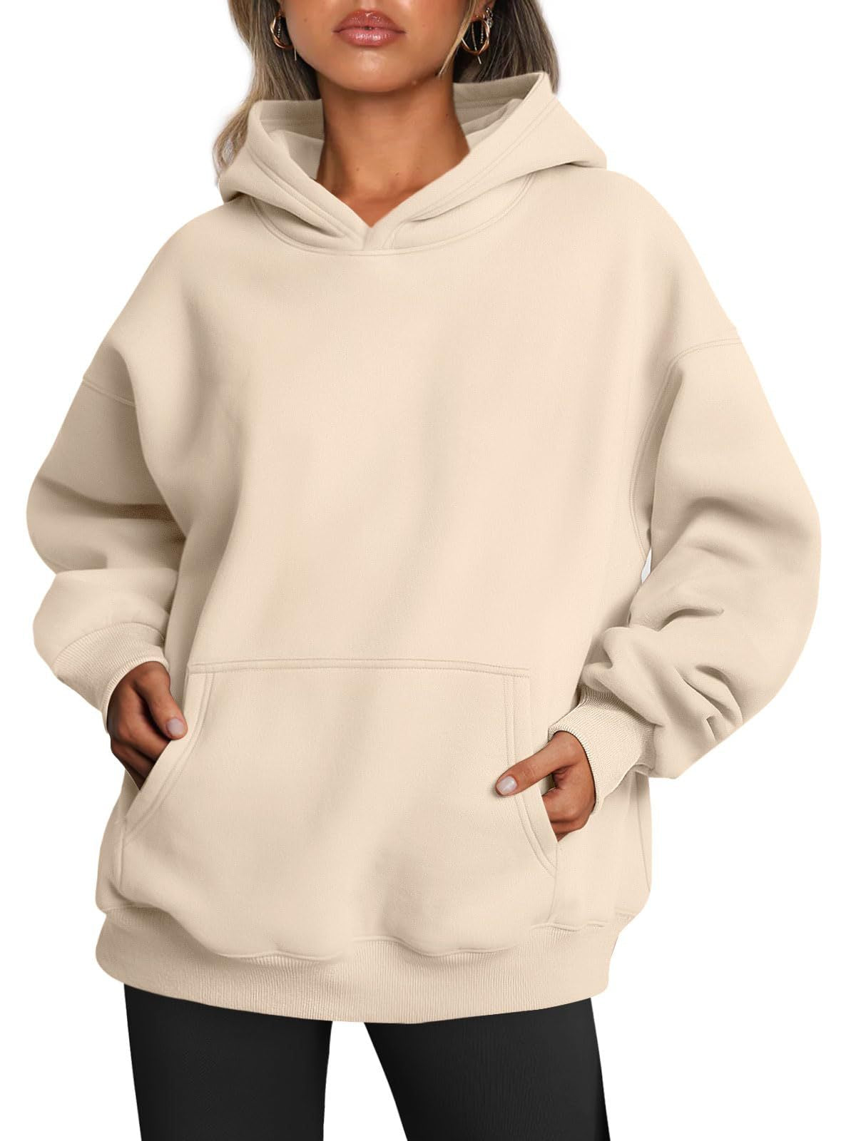 Women's Oversized Hoodies Fleece Loose Sweatshirts With Pocket Long Sleeve Pullover Hoodies Sweaters Winter Fall Outfits Sports Clothes 