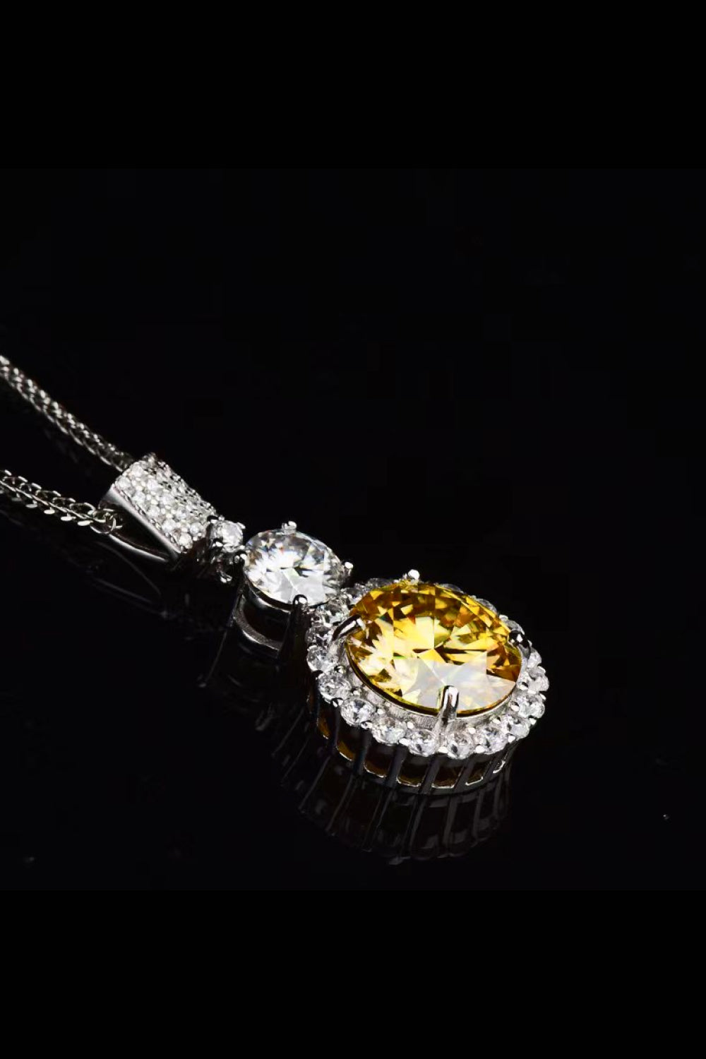 6 Carat Moissanite Pendant Necklace 