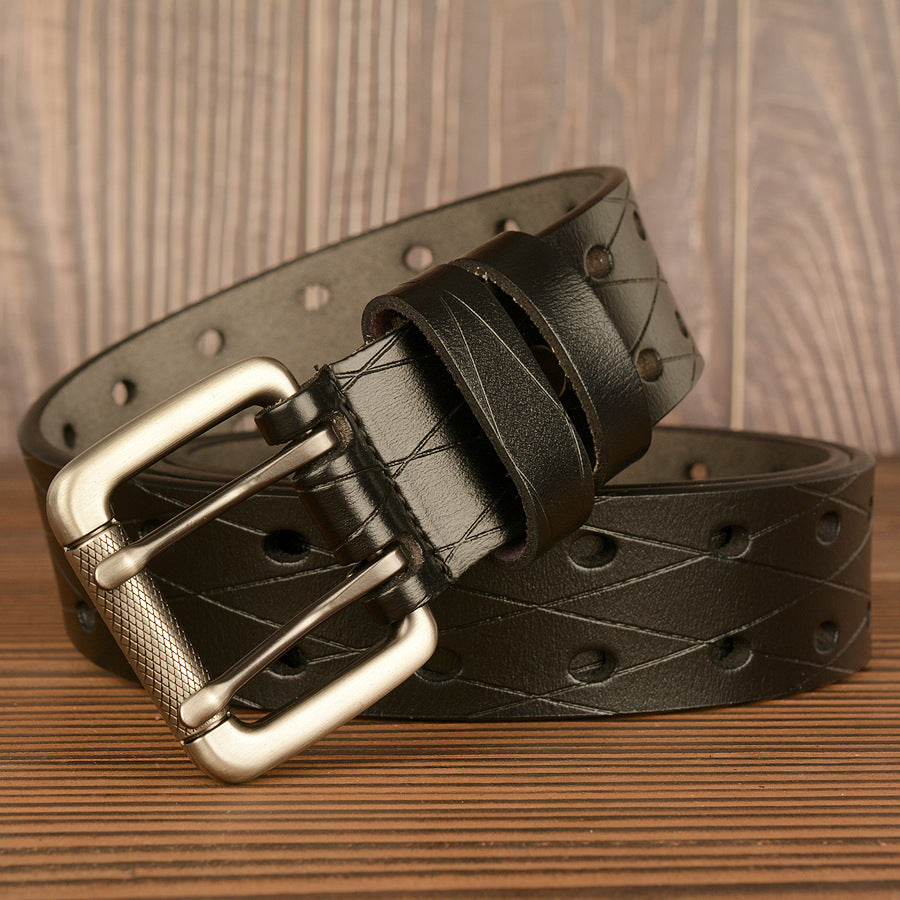 Men's Double Pin Buckle Casual Belt 