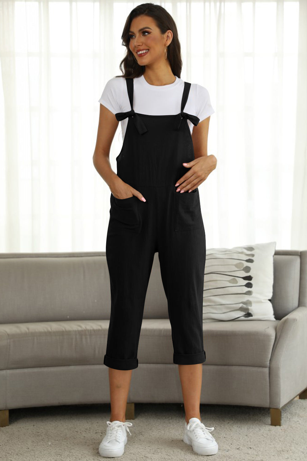 Full Size Square Neck Wide Strap Jumpsuit - Babbazon New Products