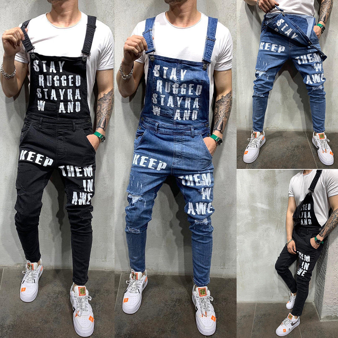 New Style Overalls Slim Slimming Men's Trousers