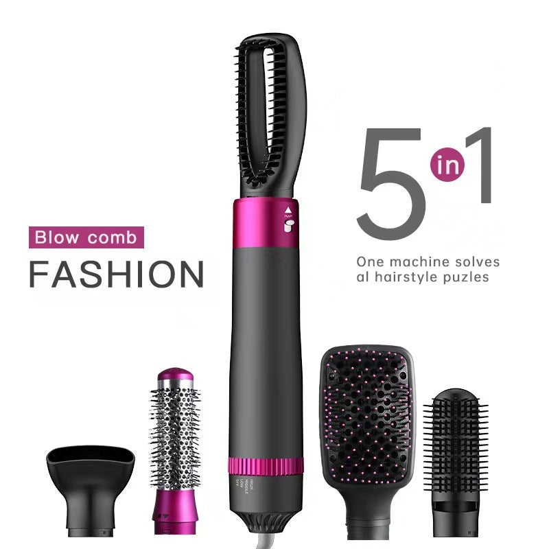 Professional 5 In 1 Hair Dryer Brush Dryer And Straightening Brush Electric Hair Styling Tool Automatic Hair Curler Beauty Supplies Gadgets 