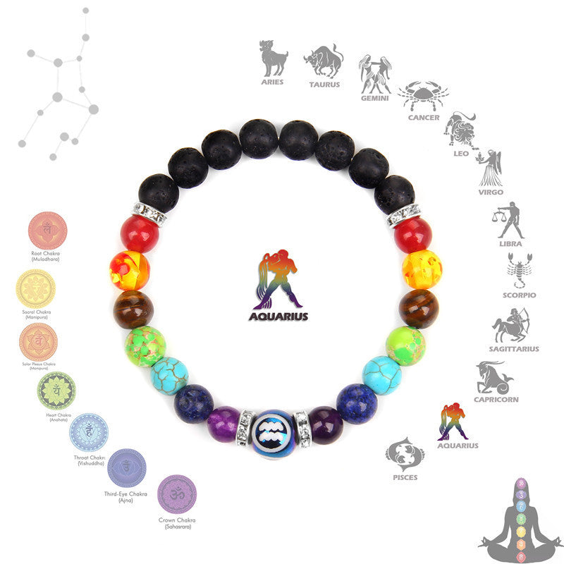 New Seven Chakra Meditation Bracelet Couple Constellation Men And Women