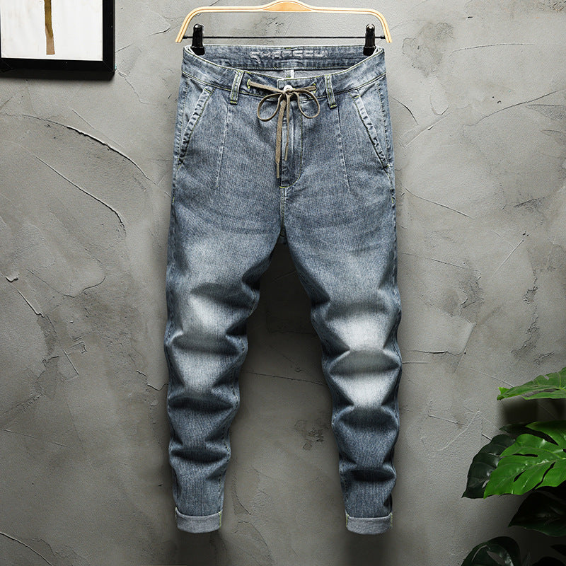 Spring Korean Trend Slim Retro Cropped Jeans