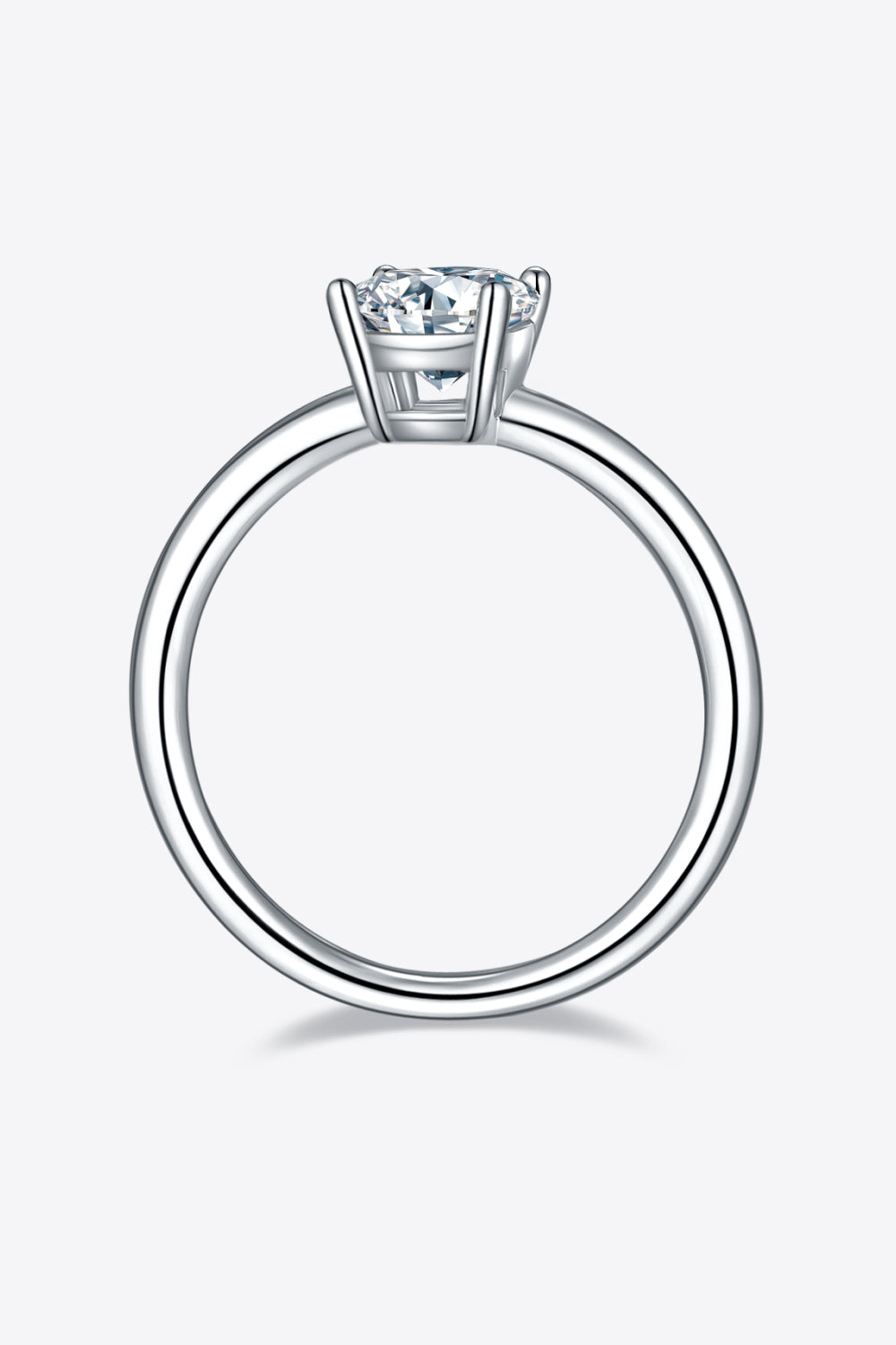 1 Carat Moissanite 925 Sterling Silver Solitaire Ring 