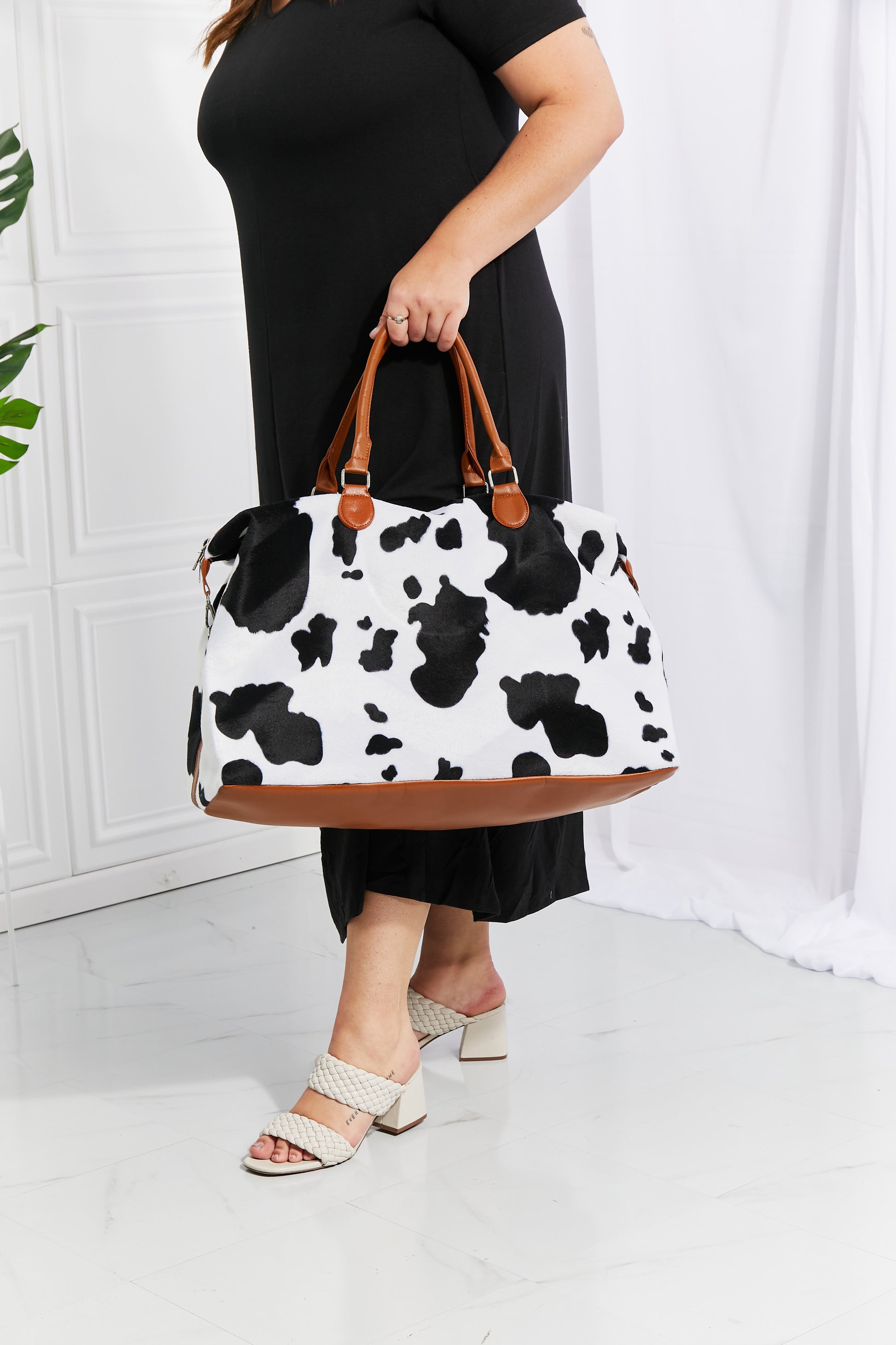 Animal Print Plush Weekender Bag 