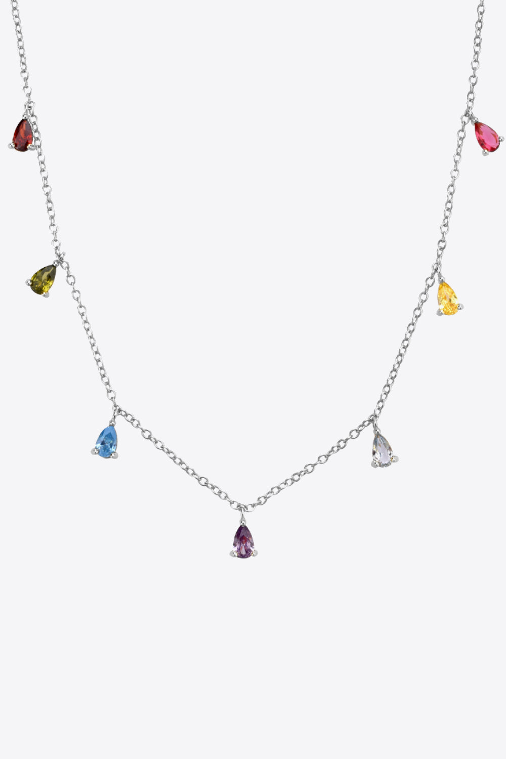 925 Sterling Silver Zircon Necklace 