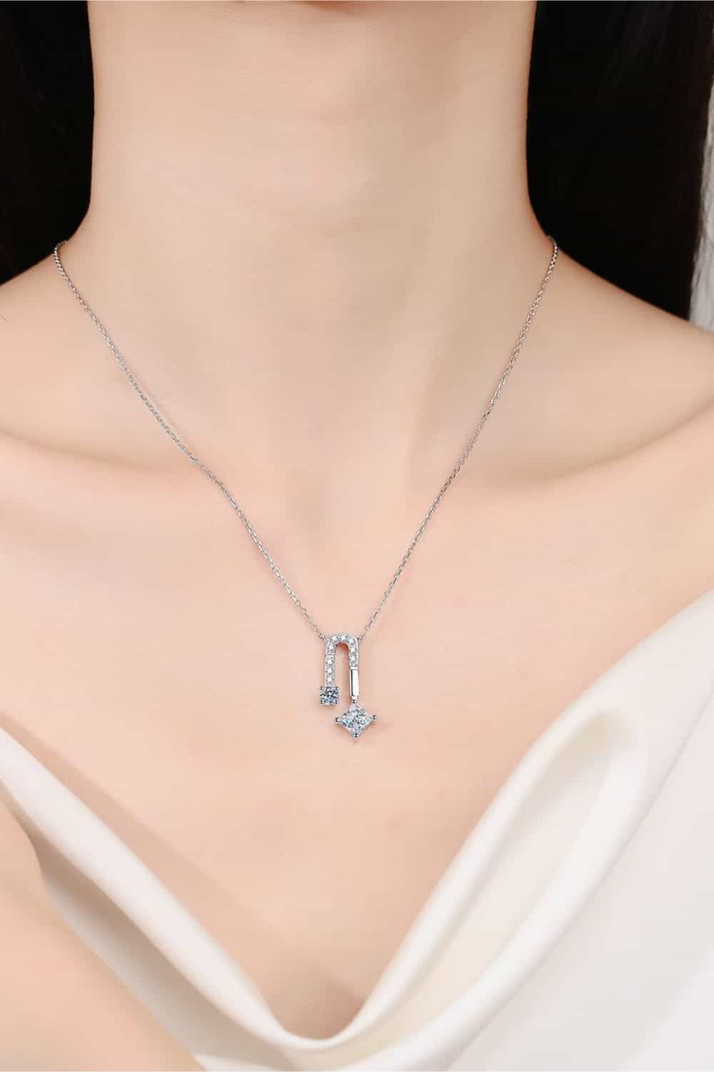 1.3 Carat Moissanite 925 Sterling Silver Necklace 