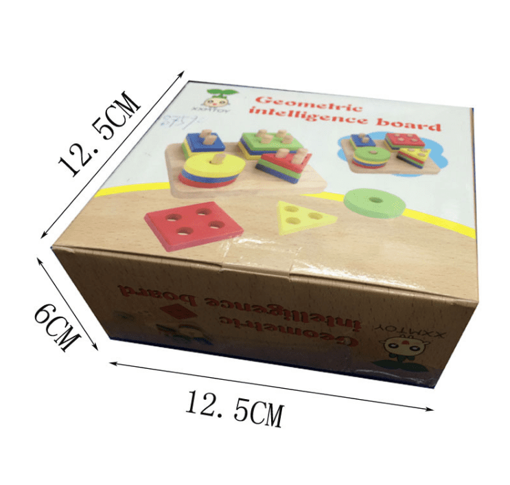 Geometric Shapes Wooden Puzzle Educational Toy 