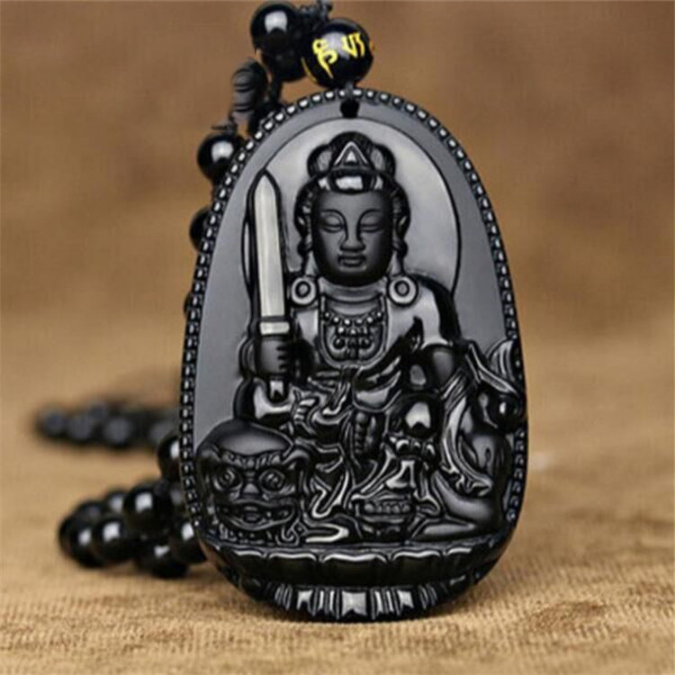 Obsidian Buddha Pendant