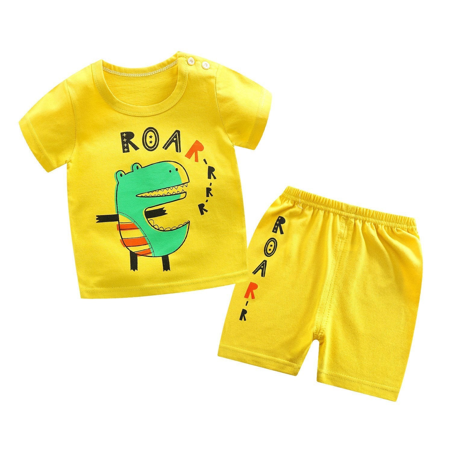 Children's cotton short sleeve suit