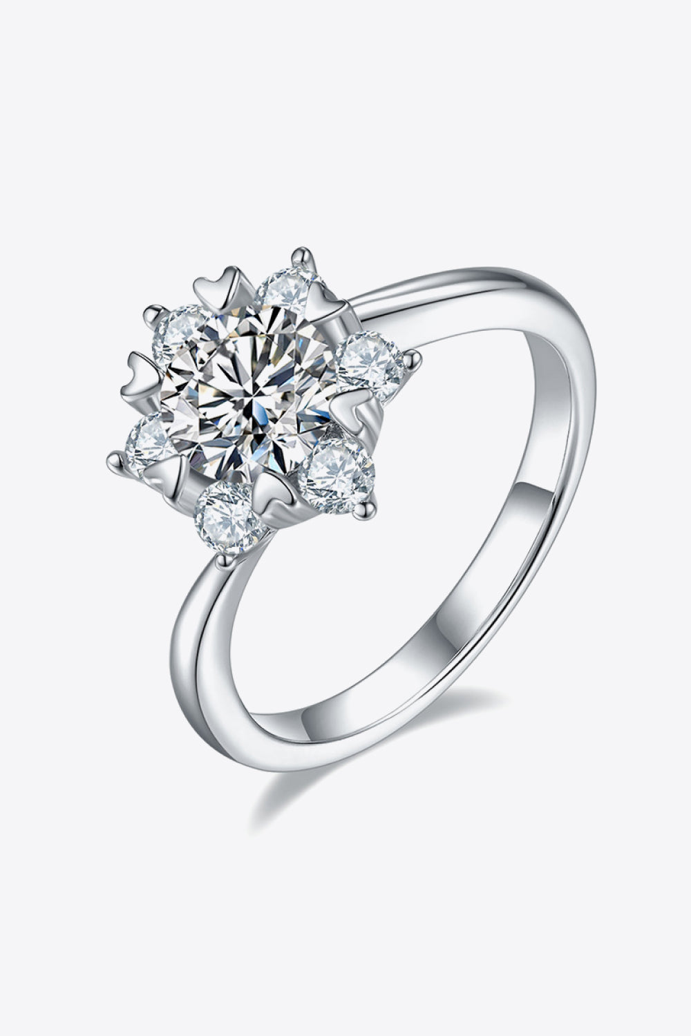 1 Carat Moissanite Zircon Ring 