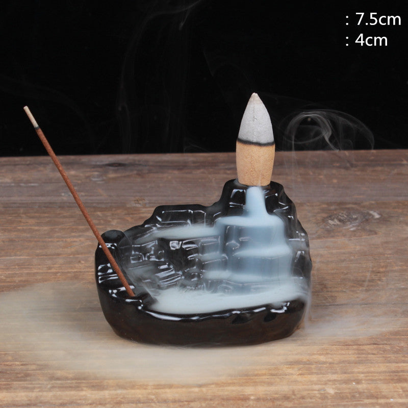 Mini Backflow Incense Burner Home Ceramic Incense Burner Desktop Decoration