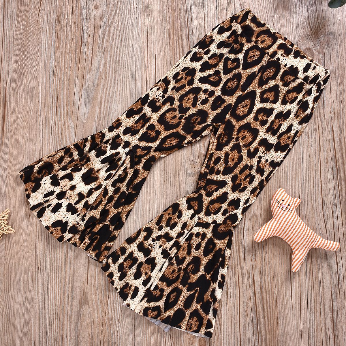 European And American Style Girls Leopard Print Suit