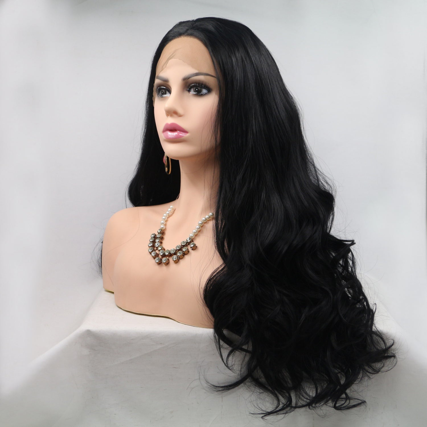 13*3" Lace Front Wigs Synthetic Long Wavy 24" 130% Density 