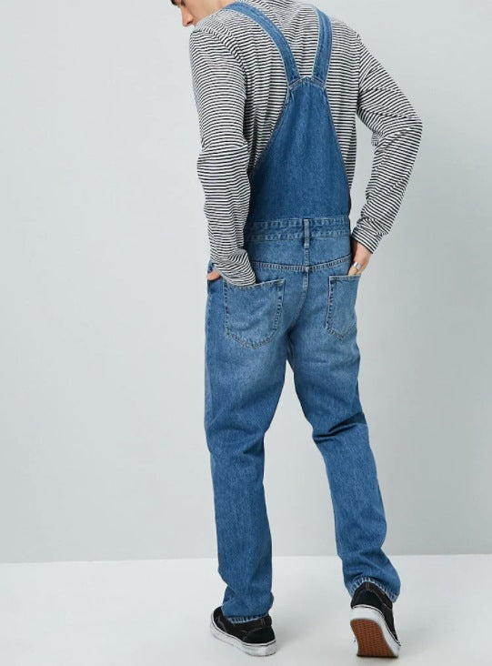 Men's denim overalls