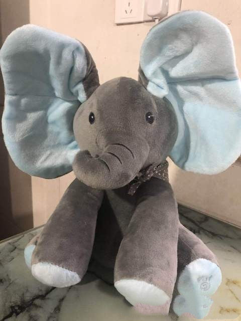 Interactive Peek-A-Boo Elephant Plush Toy 