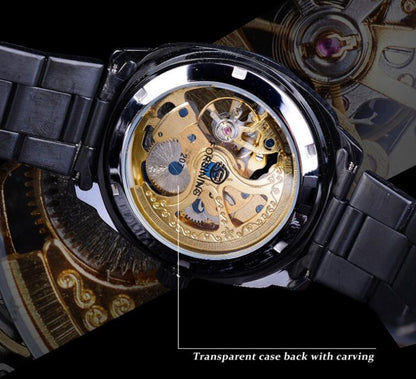 Golden Waterproof Mechanical Watch Men's Fashion Casual Automatic Mechanical Watch