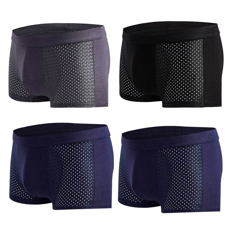 Summer Men's Underpants Mesh Toe Mid-Waist Men's Boxer Shorts