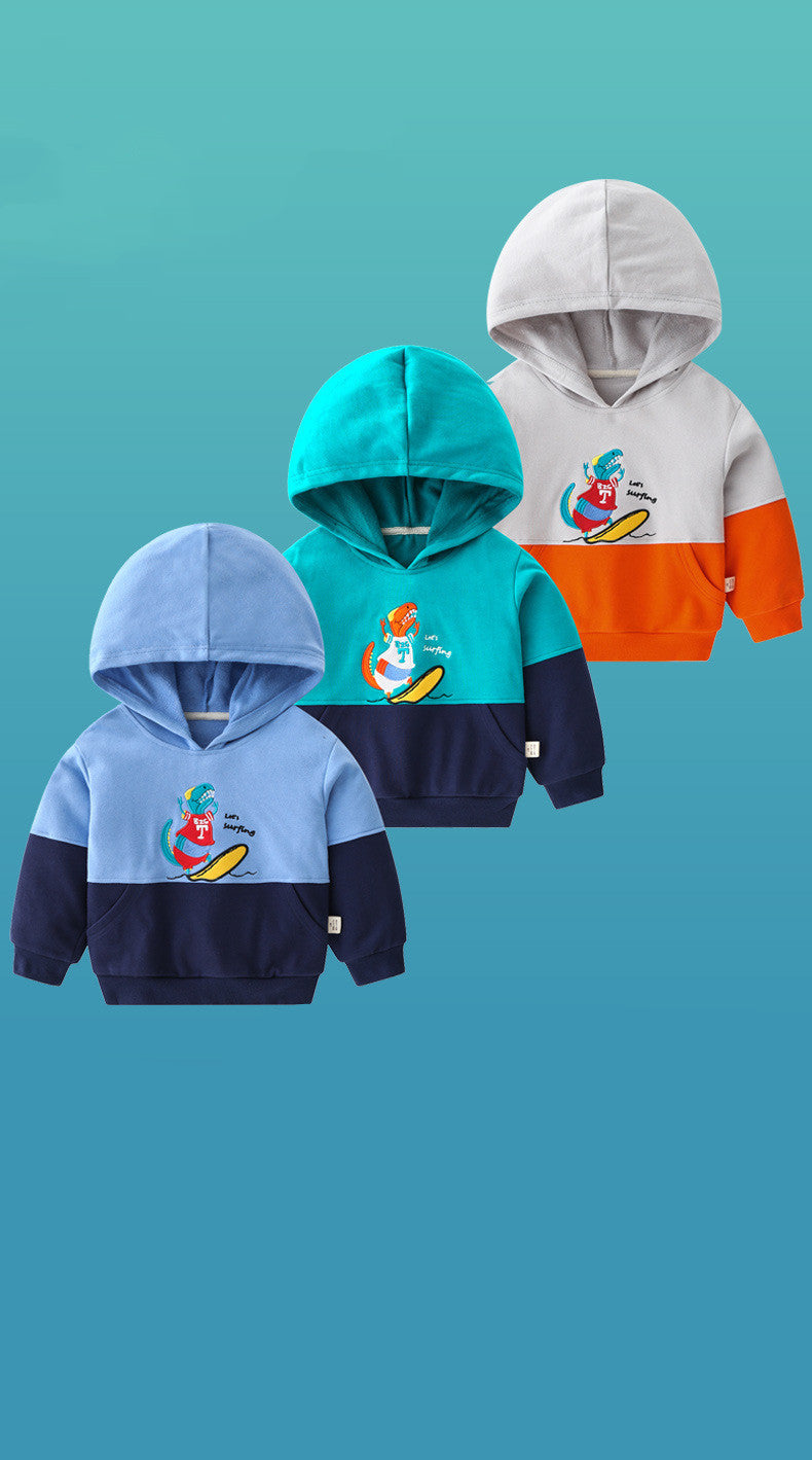 Spring New Children's Cotton Hooded Top