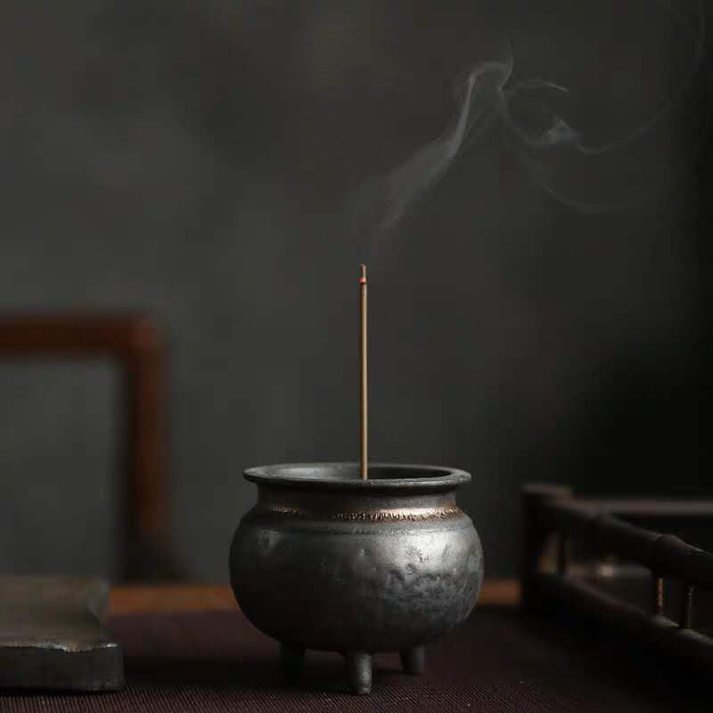 Mini Three-legged Incense Burner Ceramic Tripod Incense Burner