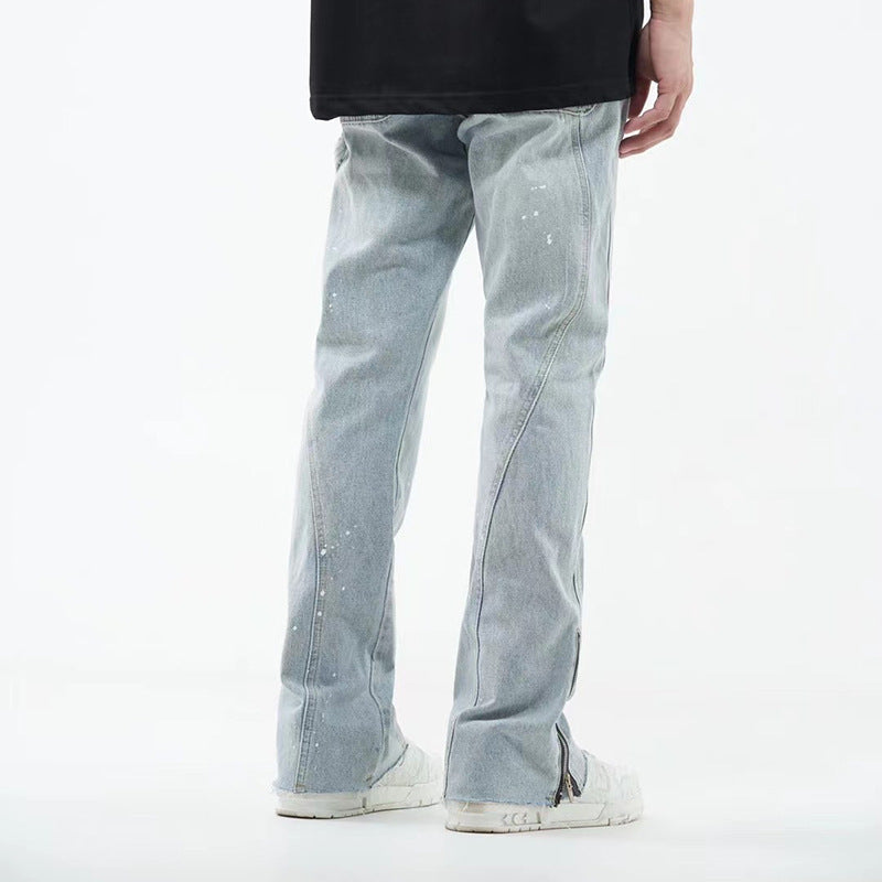 Men's Simple And Slightly Elastic Flare Jeans