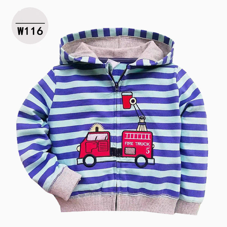 Children's hooded zippered hoodie