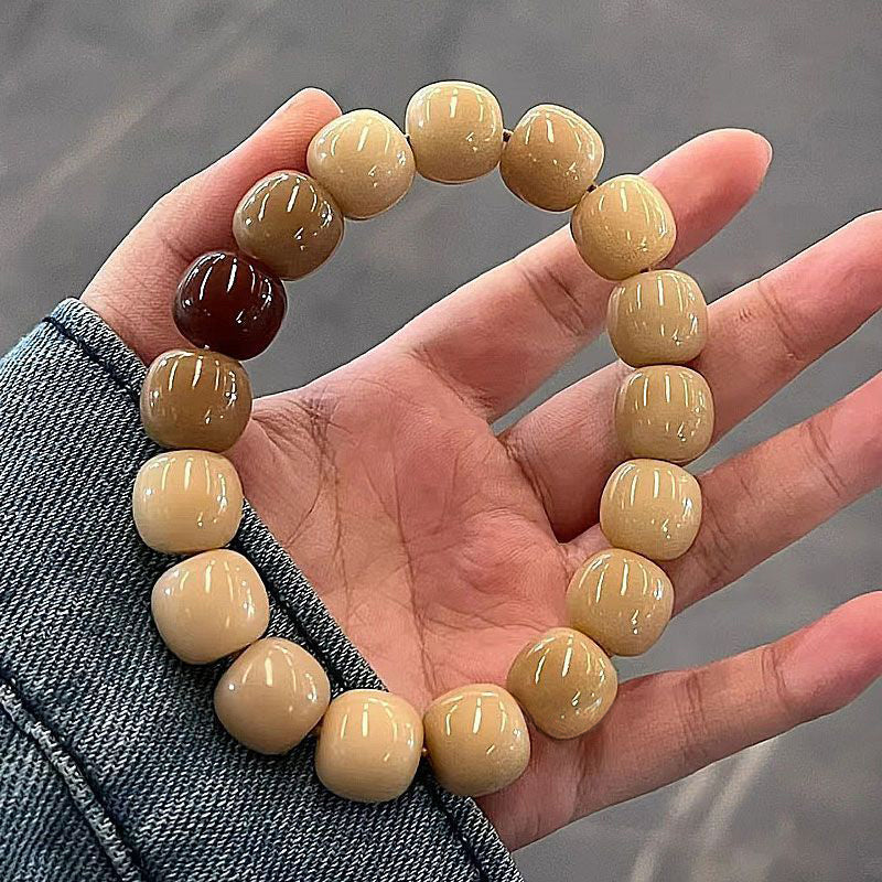 Gradient Bodhi Root Manju Buddha Beads Bracelet