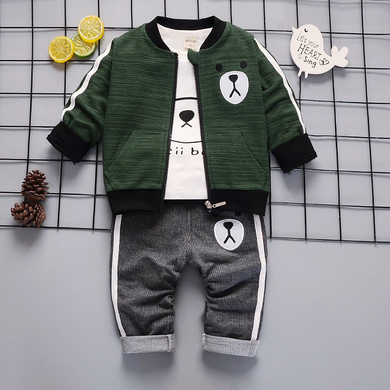 Boy's three-piece long sleeve