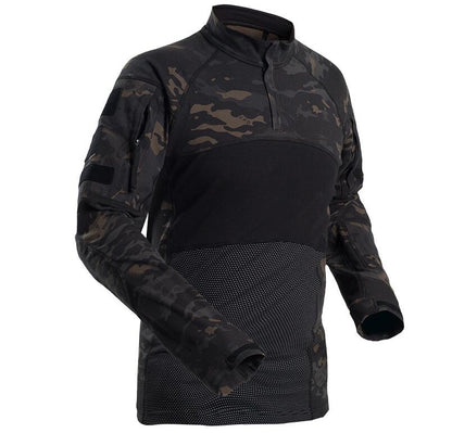 Tactical Shirt Long Sleeve Top Camo Airsoft Outdoor Sports Combat Shirt