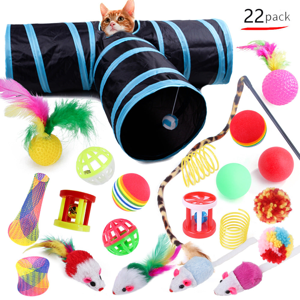 Cat Toy Set Funny Cat Assembled Toys Cat Tunnel Cat Tunnel Pet Supplies 