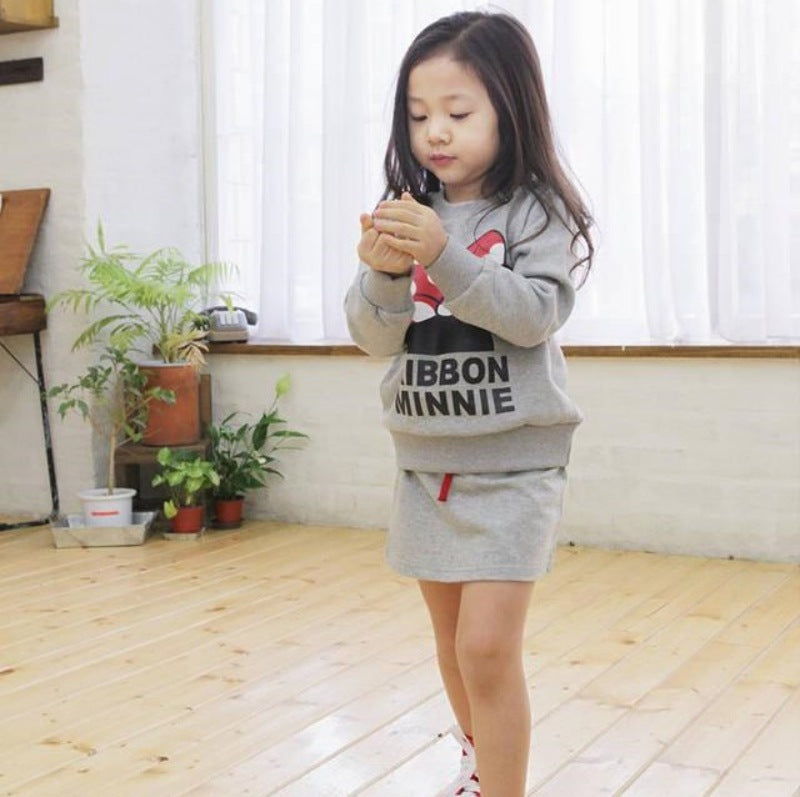 Zhongda children's cartoon skirt suit