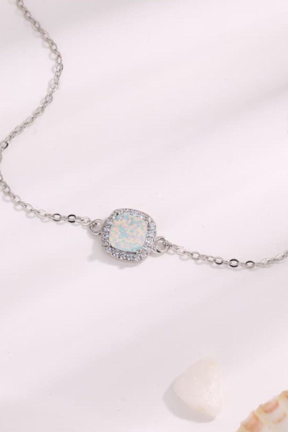 Opal Platinum-Plated Bracelet 