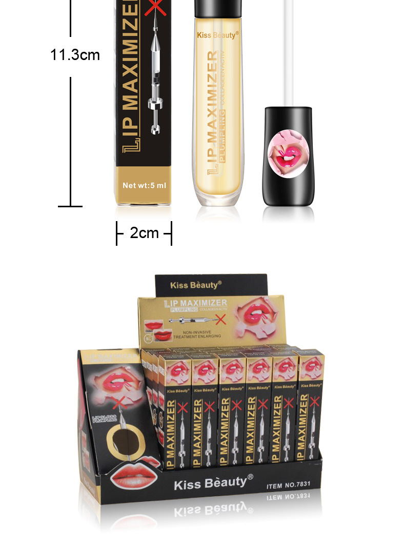 Transparent abundant lip oil moisturizes