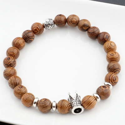 Hot Men Natural Wood Beads Cross Bracelets Onyx Meditation 58 / 5000