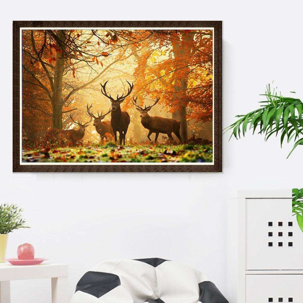 Forest Deer Theme Diamond Painting 5D Embroidery