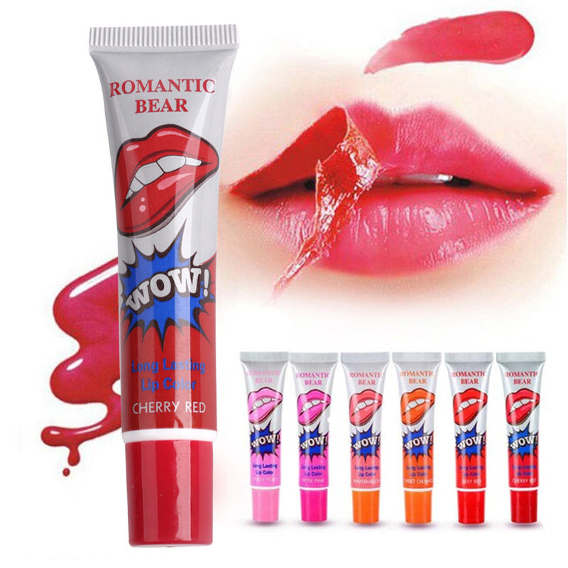 Amazing 6 Colors Peel Off Liquid Lipstick Waterproof Long Lasting Lip Gloss Mask Moisturizer Makeup Tear Pull Lip Lint Cosmetic 