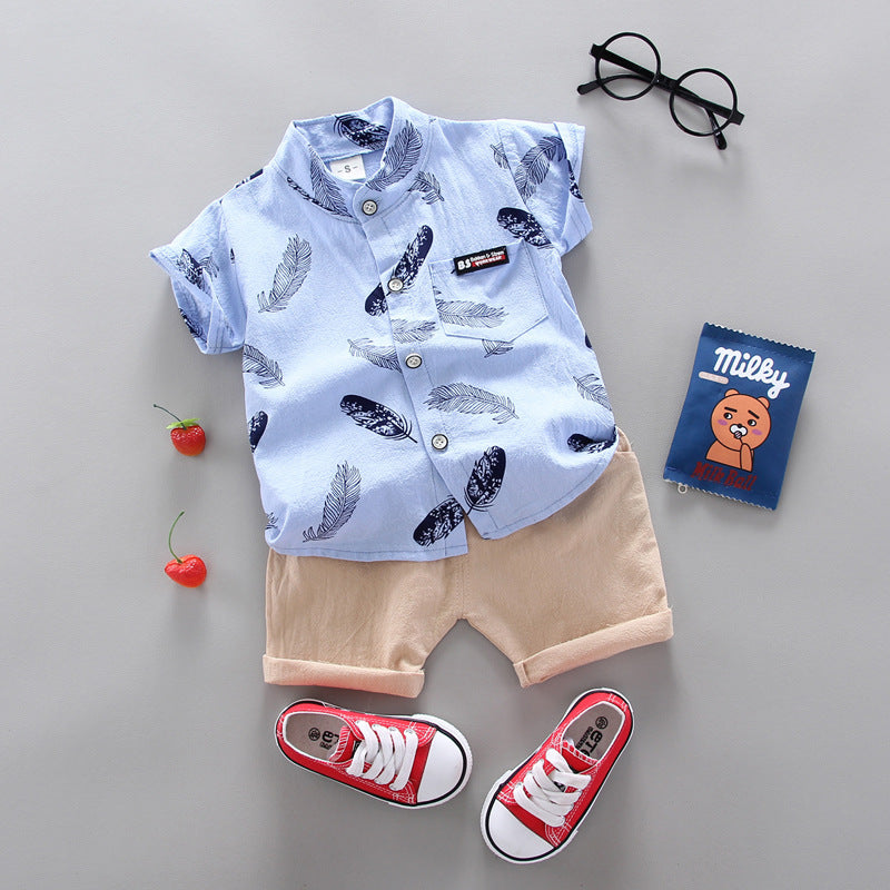 Cartoon two-piece cotton short sleeve shorts