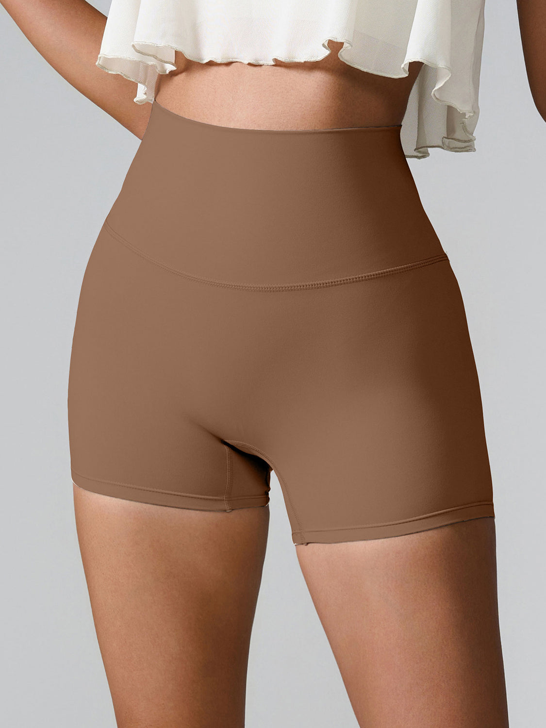 High Waist Active Shorts - Babbazon New Products