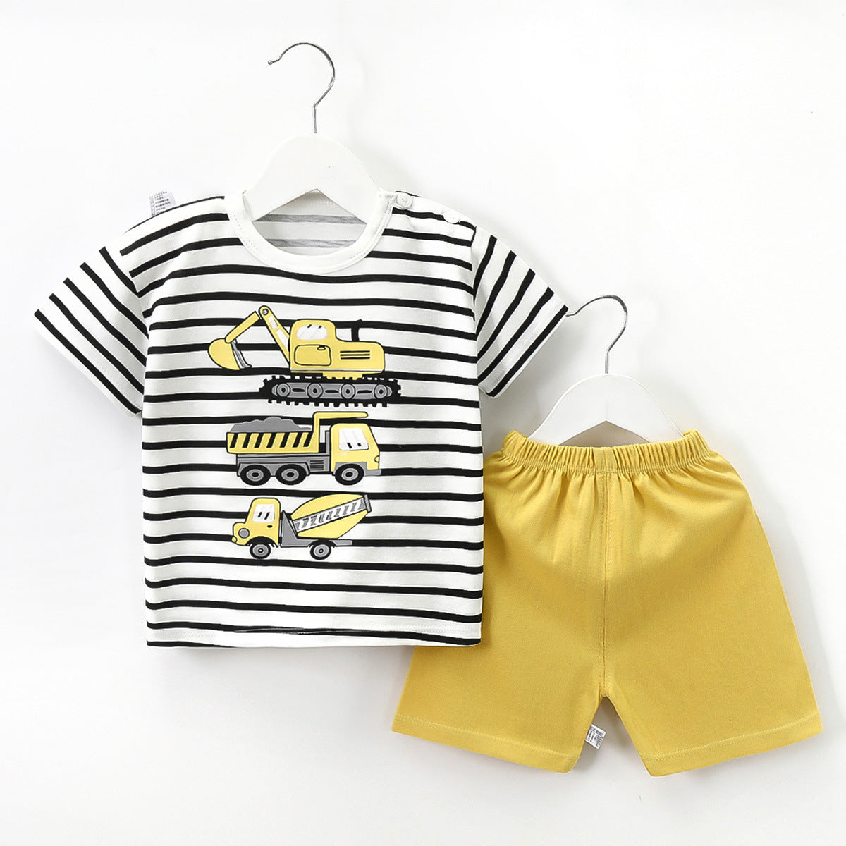 Children's Short Sleeve Pure Cotton Two-piece Suit