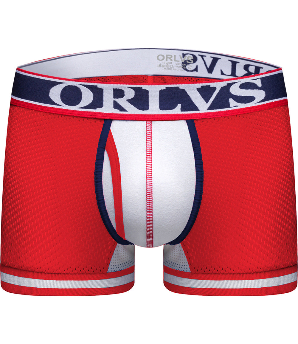 Men's Boxer Shorts Low-Waist Elastic Hip-Lift Boxer Briefs 