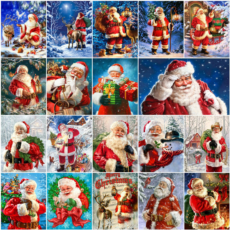 Santa Full Square Embroidery Promotion Diamond Art Winter Cross Stitch Rhinestone Home Decoration