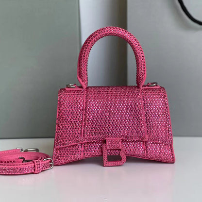 Pure Hand Heavy Work Full Diamond  Lingbling Hourglass Bag 