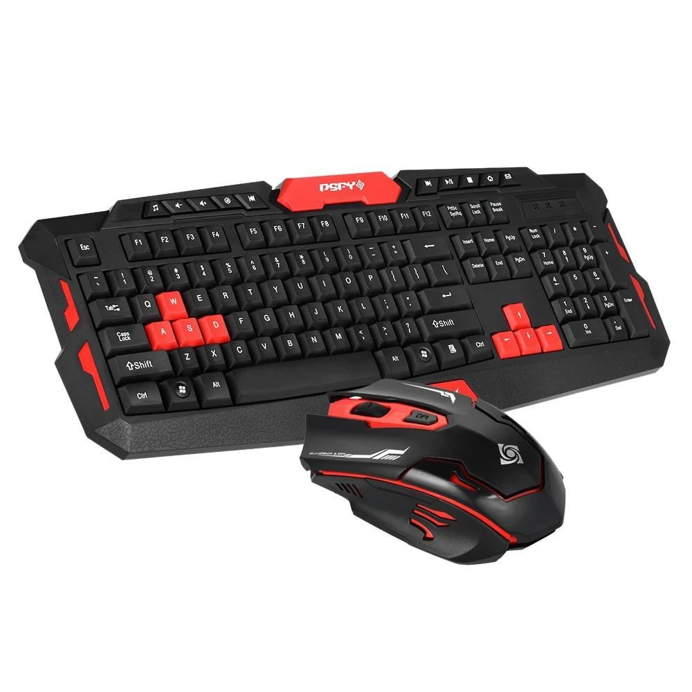 Hk8100 2.4 G Wireless Gaming Keyboard Mouse Combo Ergonomics Waterproof Optical For Pc Laptop Desktop Gamer