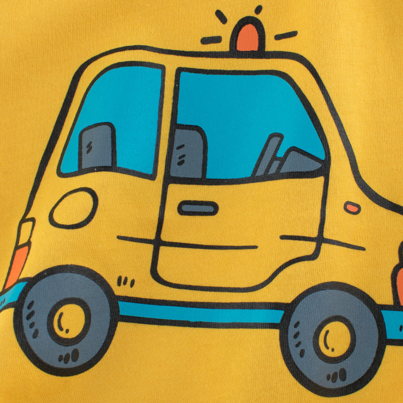 New Children's Clothing Car Cartoon T-shirt Short Sleeves