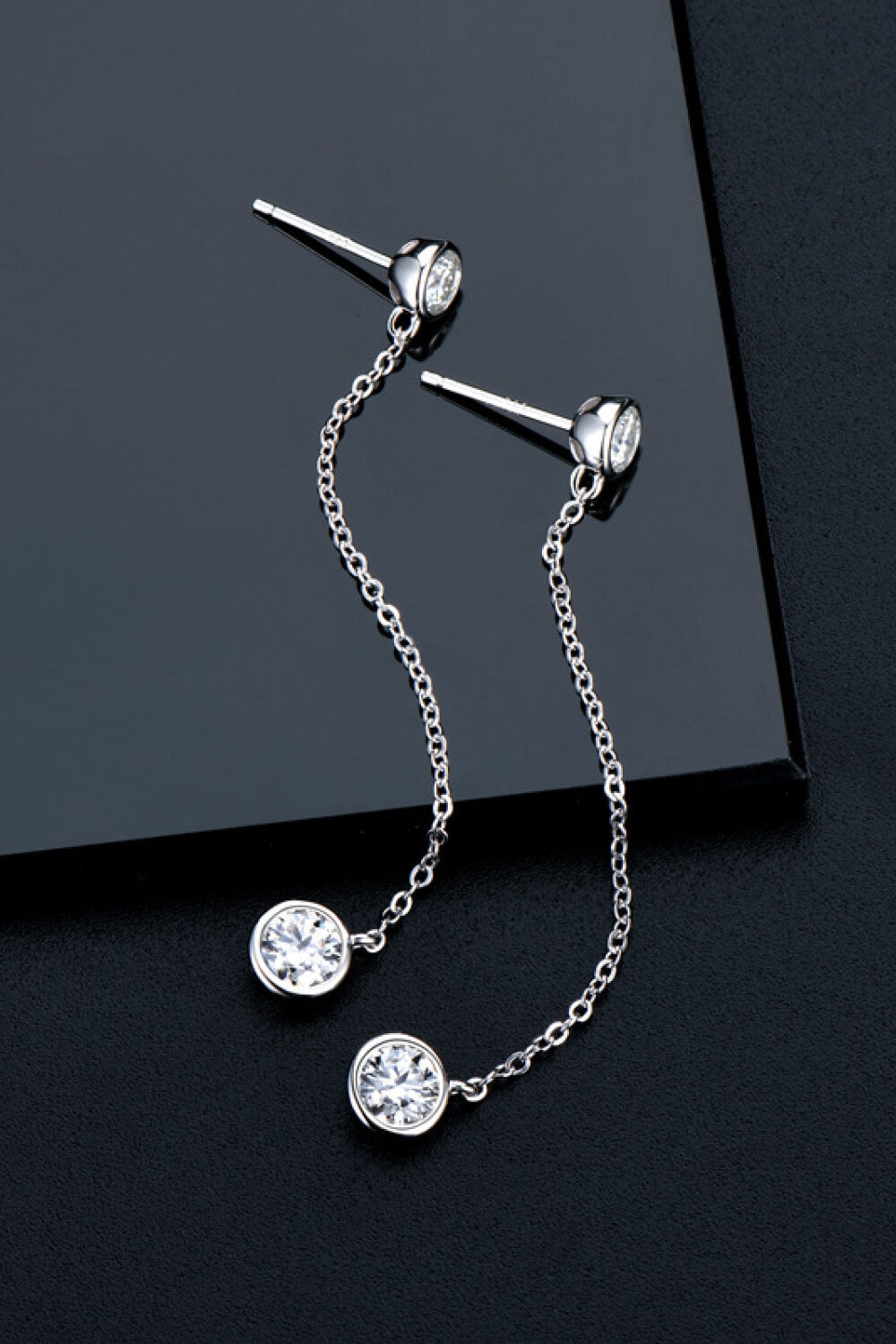 Adored Moissanite Chain Earrings 